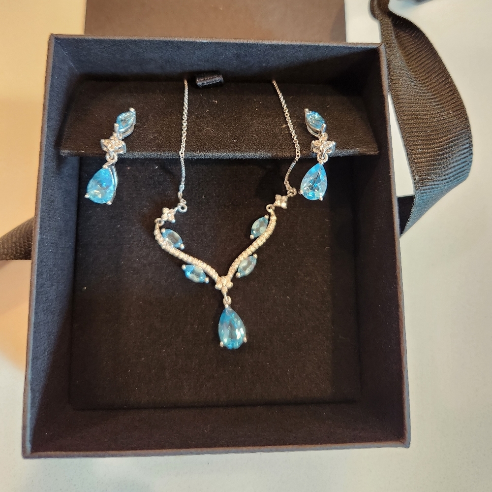 Beautiful blue topaz set in sterling silver